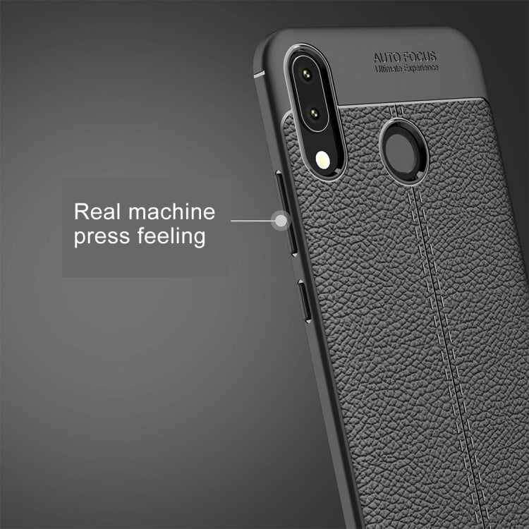 For Asus Zenfone 5z ZS620KL Litchi Texture Soft TPU Protective Back Cover Case