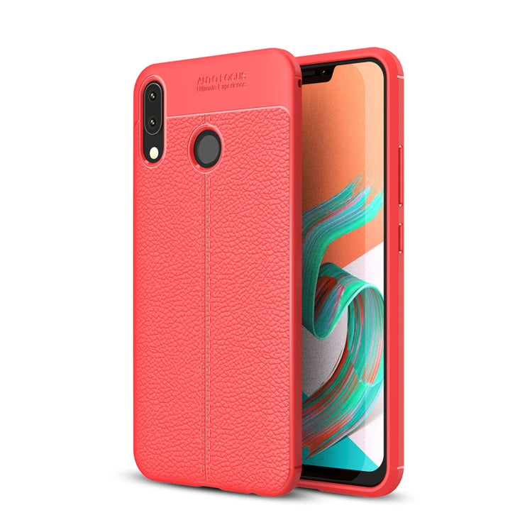 For Asus Zenfone 5z ZS620KL Litchi Texture Soft TPU Protective Back Cover Case