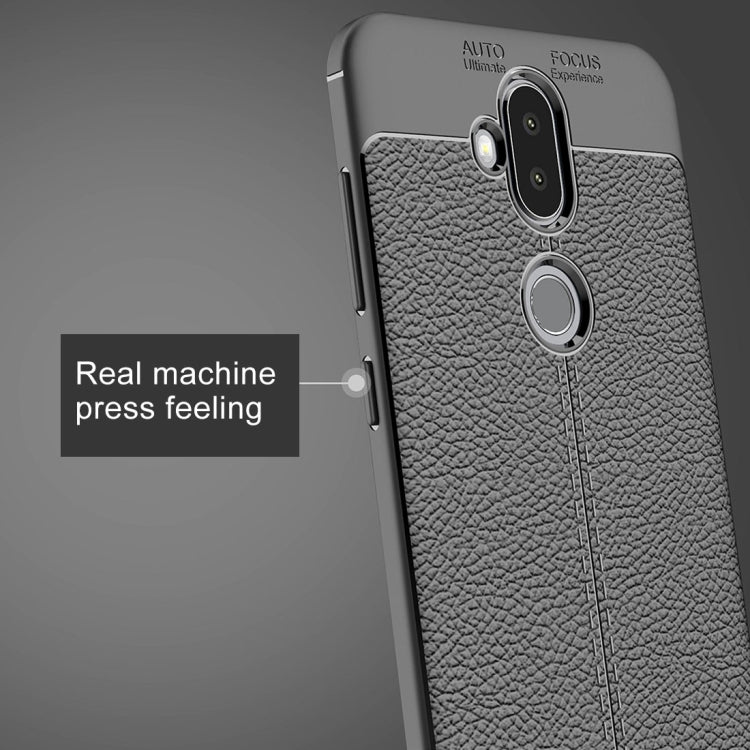 For Asus Zenfone 5 Lite ZC600KL Litchi Texture Soft TPU Protective Back Cover Case