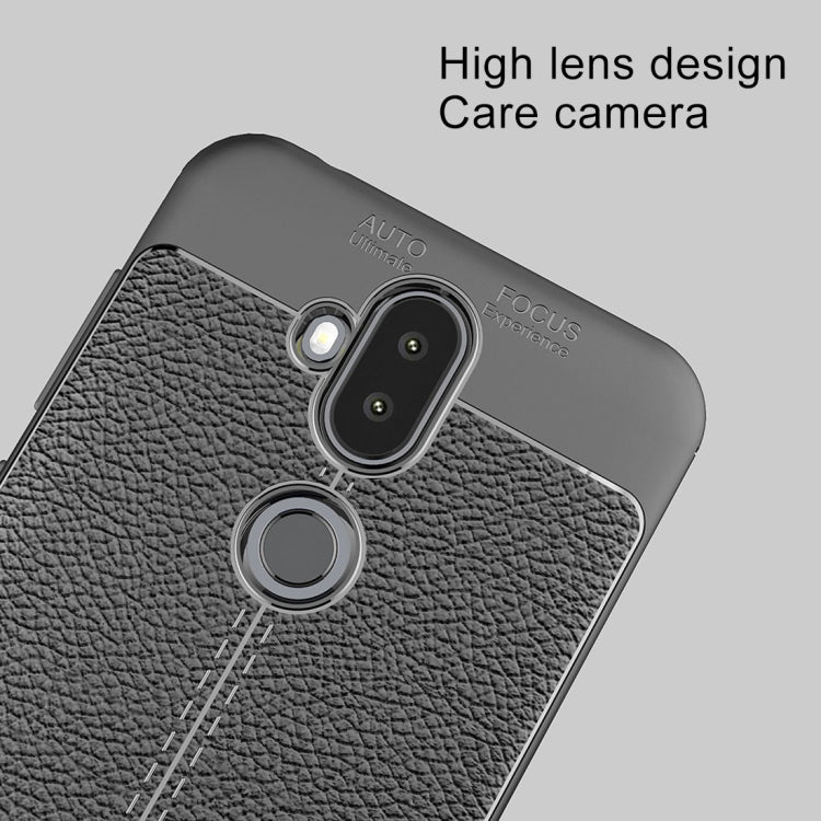 For Asus Zenfone 5 Lite ZC600KL Litchi Texture Soft TPU Protective Back Cover Case