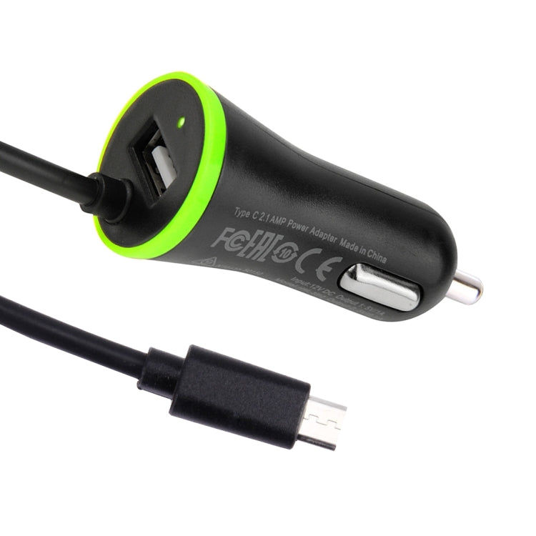 12 PCS HAWEEL 5V 2.1A Micro USB Spring Cable Car Charger Kit with Display Stand Box for Samsung, Huawei, Xiaomi, LG, HTC and other Smartphones, Length: 25cm-120cm(Black)