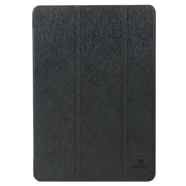 10 PCS HAWEEL for iPad mini 3 / 2 / 1 Three-folding Smart Case Clear Back Cover with Holder, No Retail Package(Black)