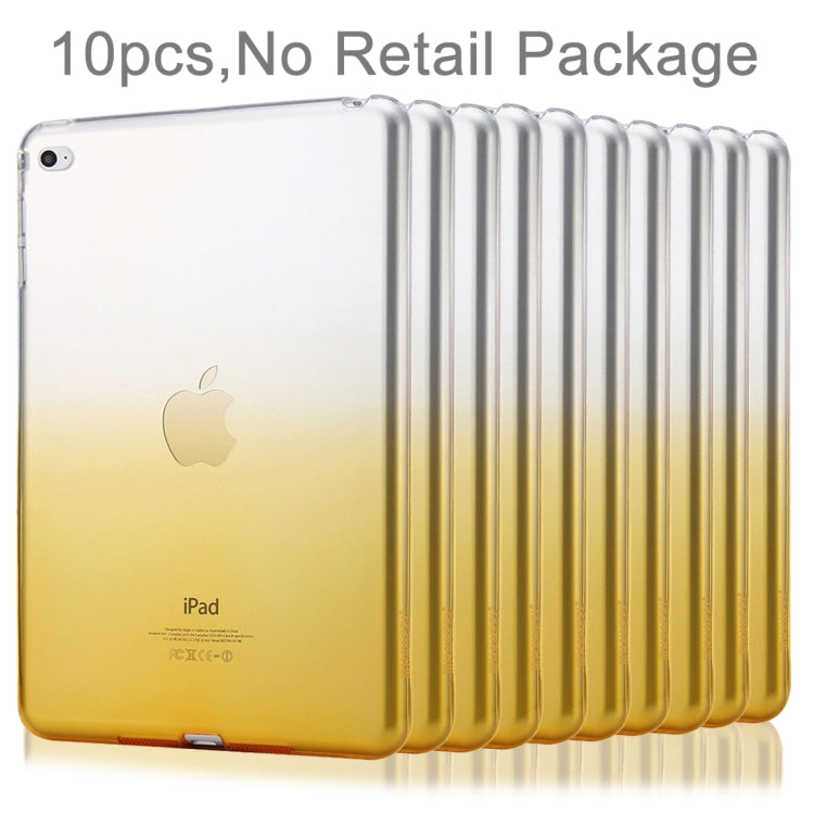 10 PCS HAWEEL for iPad Air 2 Slim Gradient Color Clear Soft TPU Protective Case, No Retail Package