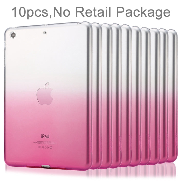 10 PCS HAWEEL for iPad mini 1 / 2 / 3 Slim Gradient Color Clear Soft TPU Case, No Retail Package