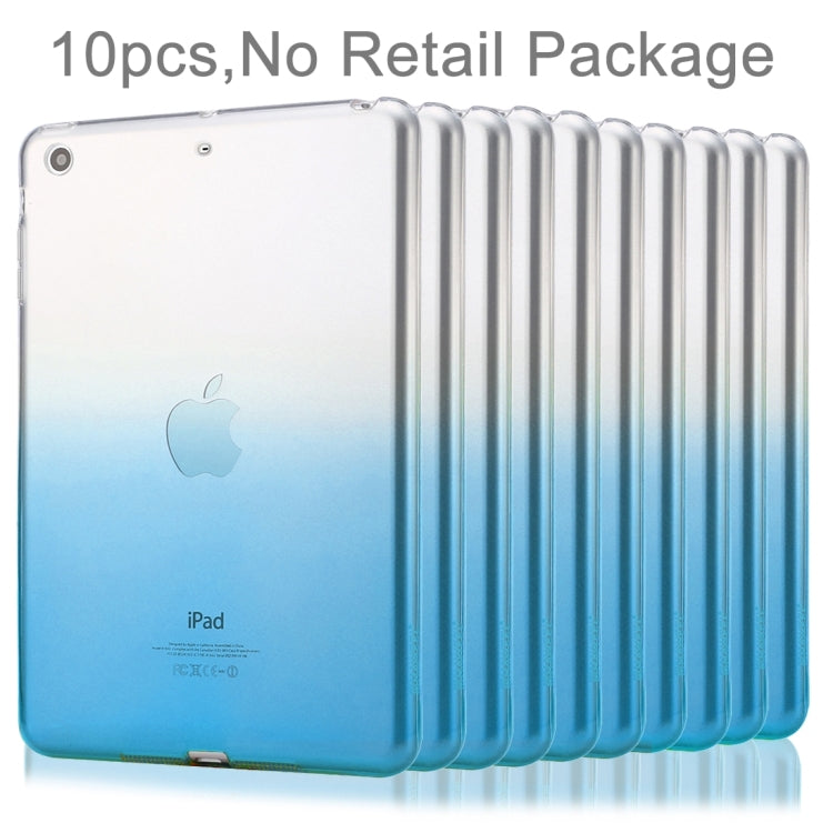 10 PCS HAWEEL for iPad mini 1 / 2 / 3 Slim Gradient Color Clear Soft TPU Case, No Retail Package