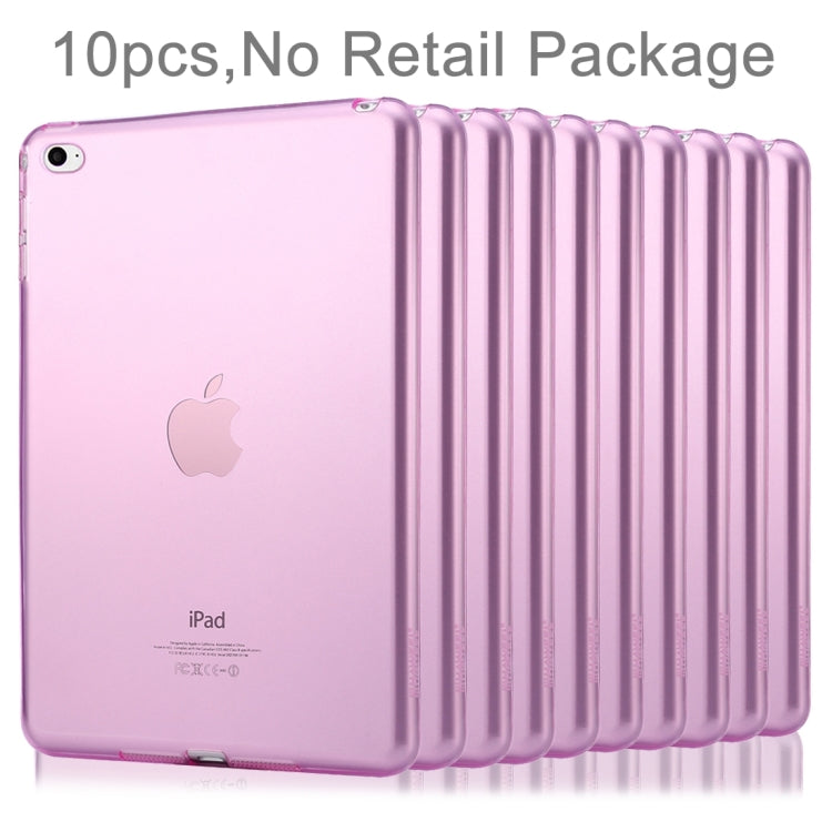 10 PCS HAWEEL for iPad Air 2 Slim Transparent TPU Protective Case, No Retail Package