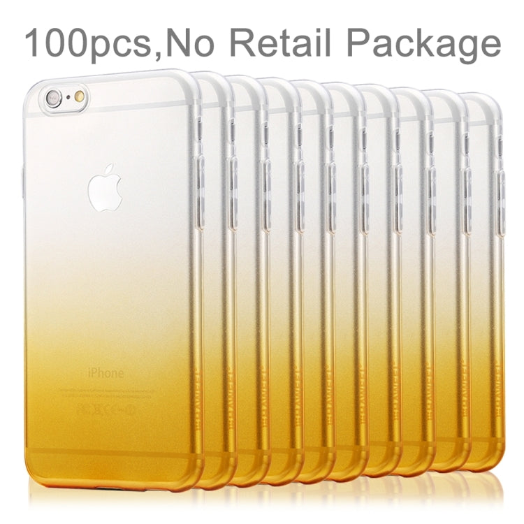 100 PCS HAWEEL for iPhone 6 Plus & 6s Plus Ultra Slim Gradient Color Clear Soft TPU Case, No Retail Package