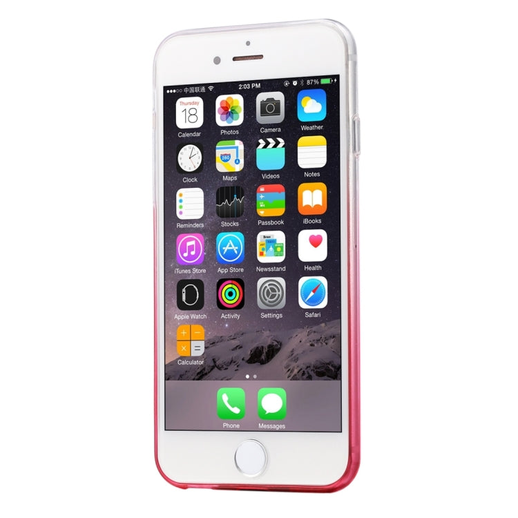 100 PCS HAWEEL for iPhone 6 Plus & 6s Plus Ultra Slim Gradient Color Clear Soft TPU Case, No Retail Package