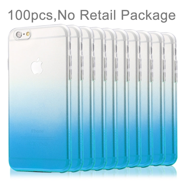 100 PCS HAWEEL for iPhone 6 Plus & 6s Plus Ultra Slim Gradient Color Clear Soft TPU Case, No Retail Package