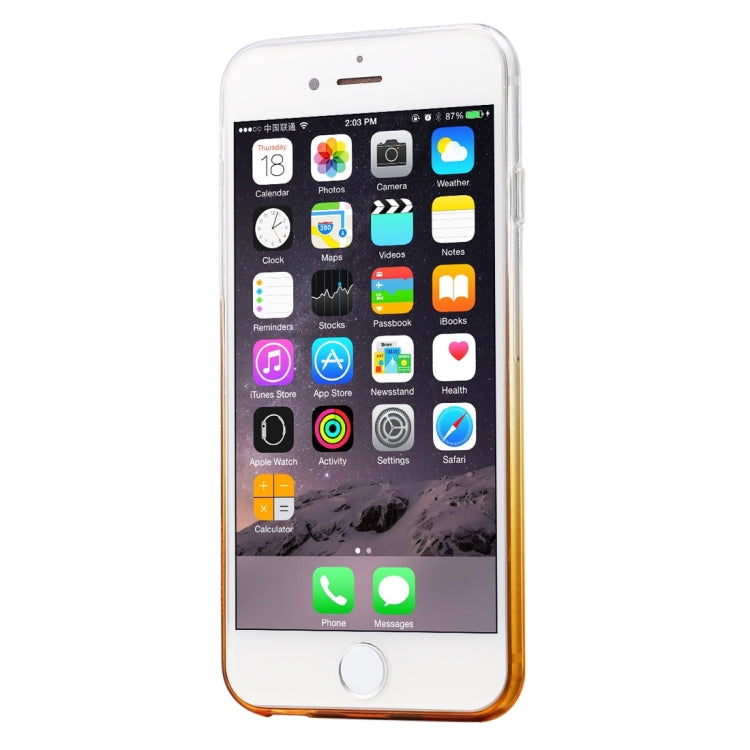 100 PCS HAWEEL for iPhone 6 & 6s Ultra Slim Gradient Color Clear Soft TPU Case, No Retail Package