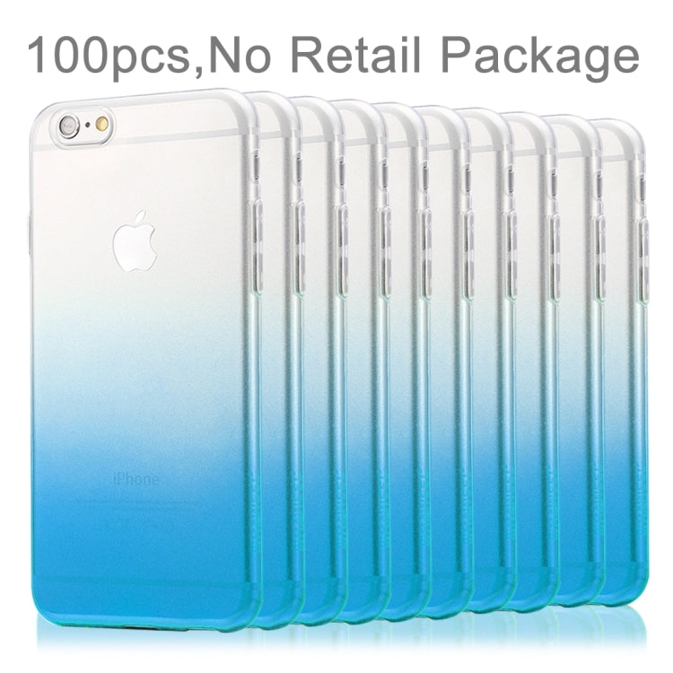 100 PCS HAWEEL for iPhone 6 & 6s Ultra Slim Gradient Color Clear Soft TPU Case, No Retail Package