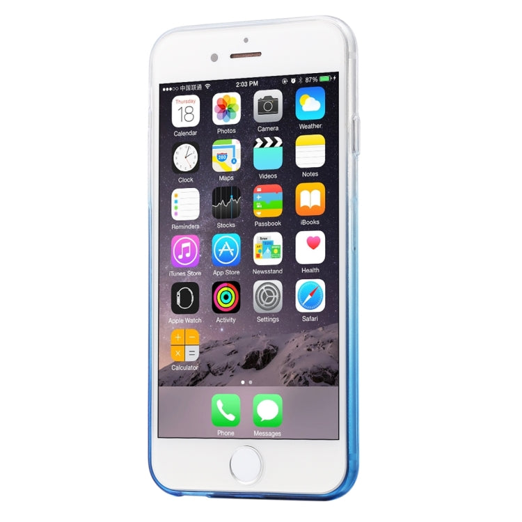 100 PCS HAWEEL for iPhone 6 & 6s Ultra Slim Gradient Color Clear Soft TPU Case, No Retail Package