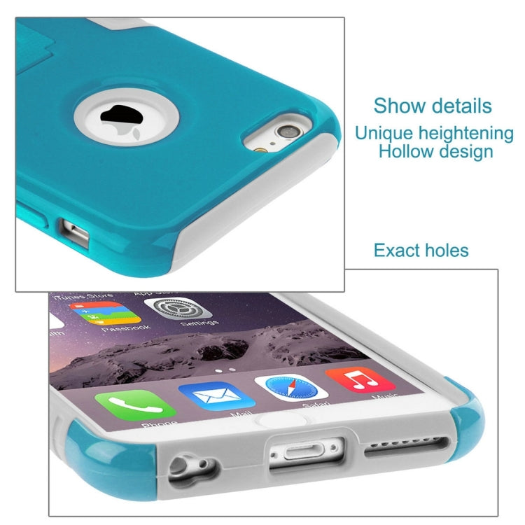 10 PCS HAWEEL for iPhone 6 & 6s Dual Layer TPU Plastic Combo Case with Kickstand, No Retail Package
