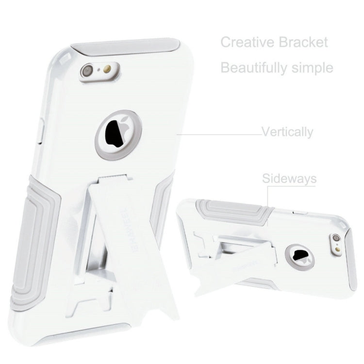 10 PCS HAWEEL for iPhone 6 & 6s Dual Layer TPU Plastic Combo Case with Kickstand, No Retail Package
