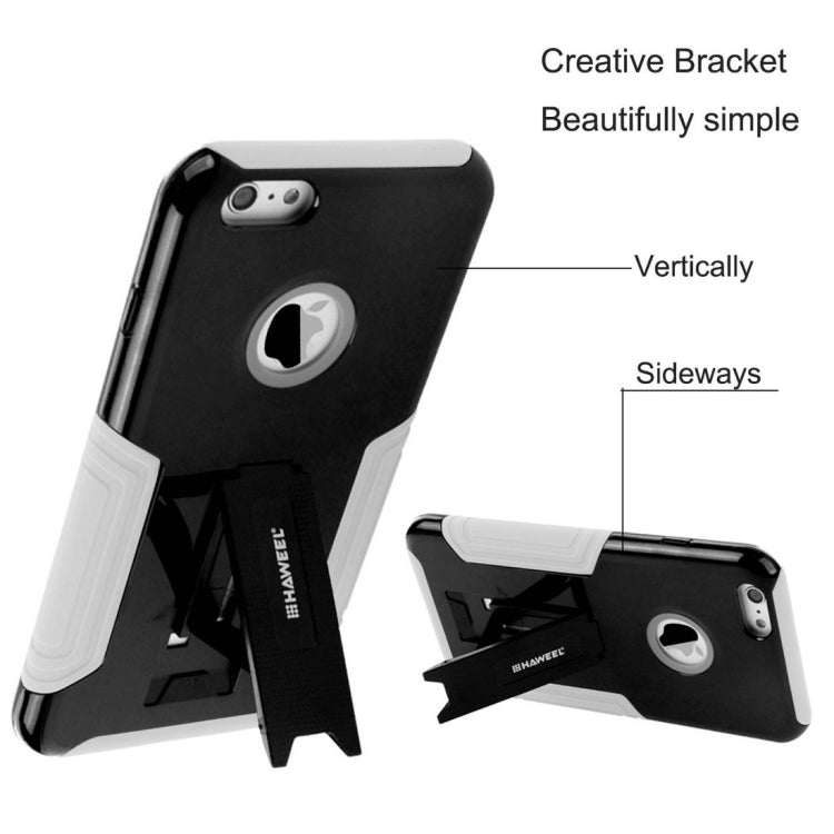 10 PCS HAWEEL for iPhone 6 Plus & 6s Plus Dual Layer TPU Plastic Combo Case with Kickstand, No Retail Package