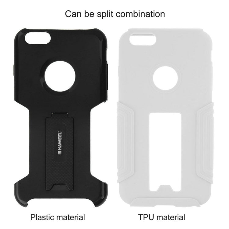 10 PCS HAWEEL for iPhone 6 Plus & 6s Plus Dual Layer TPU Plastic Combo Case with Kickstand, No Retail Package