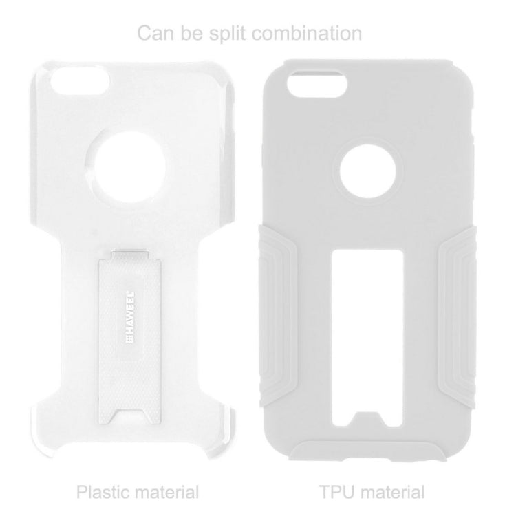 10 PCS HAWEEL for iPhone 6 Plus & 6s Plus Dual Layer TPU Plastic Combo Case with Kickstand, No Retail Package