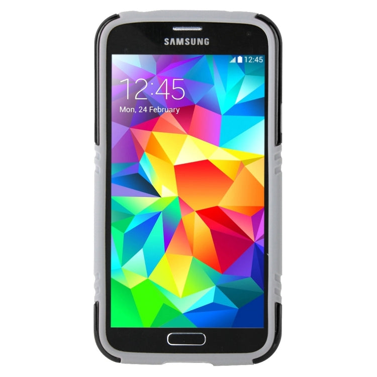 10 PCS HAWEEL for Galaxy S5 / G900 Dual Layer TPU Plastic Combo Case with Kickstand, No Retail Package