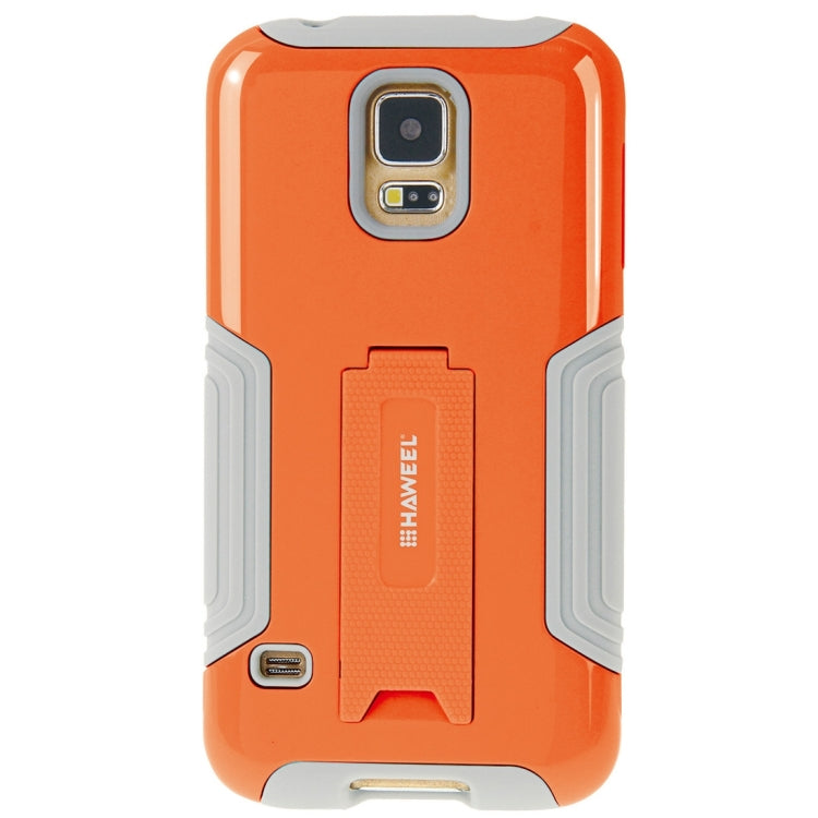 10 PCS HAWEEL for Galaxy S5 / G900 Dual Layer TPU Plastic Combo Case with Kickstand, No Retail Package