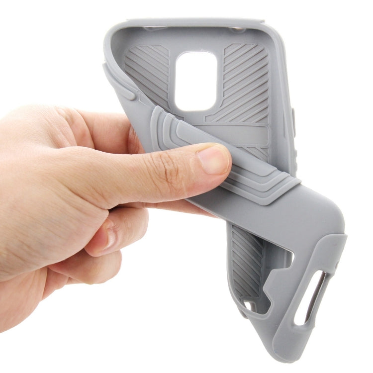 10 PCS HAWEEL for Galaxy S5 / G900 Dual Layer TPU Plastic Combo Case with Kickstand, No Retail Package