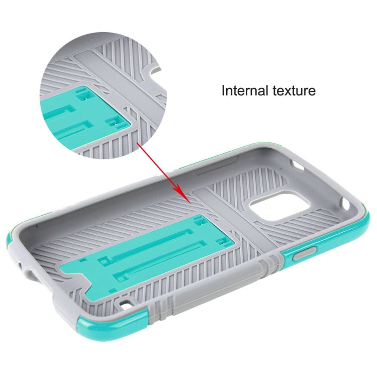 10 PCS HAWEEL for Galaxy S5 / G900 Dual Layer TPU Plastic Combo Case with Kickstand, No Retail Package