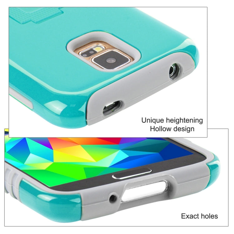 10 PCS HAWEEL for Galaxy S5 / G900 Dual Layer TPU Plastic Combo Case with Kickstand, No Retail Package