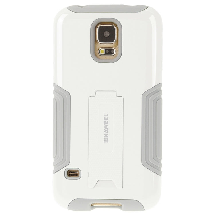 10 PCS HAWEEL for Galaxy S5 / G900 Dual Layer TPU Plastic Combo Case with Kickstand, No Retail Package