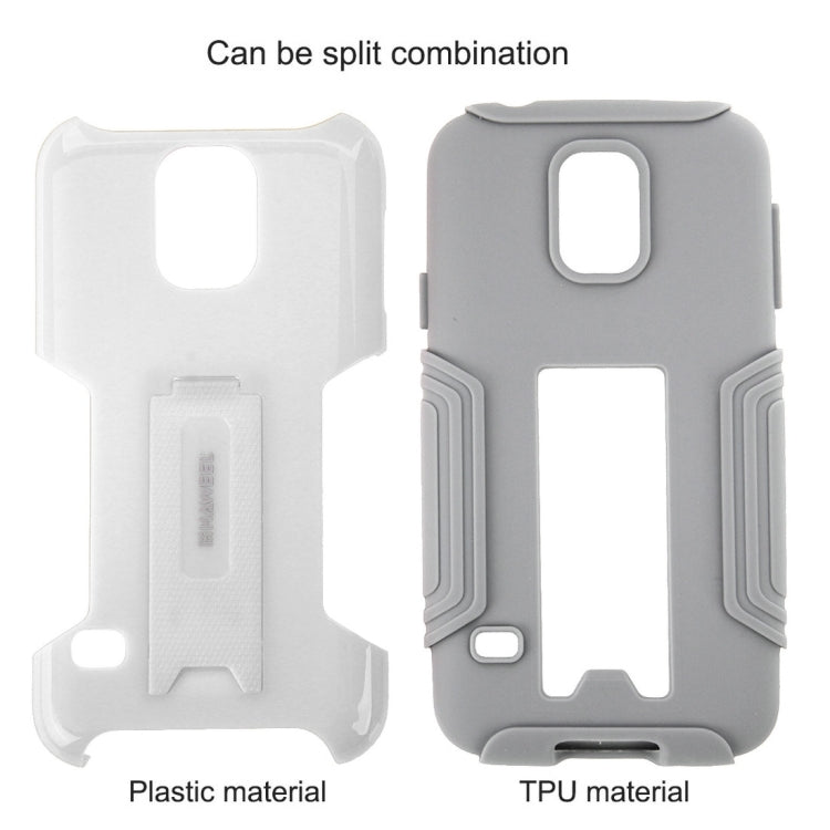 10 PCS HAWEEL for Galaxy S5 / G900 Dual Layer TPU Plastic Combo Case with Kickstand, No Retail Package
