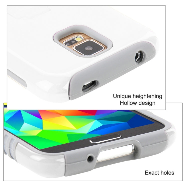 10 PCS HAWEEL for Galaxy S5 / G900 Dual Layer TPU Plastic Combo Case with Kickstand, No Retail Package