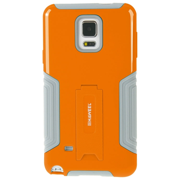 10 PCS HAWEEL for Galaxy Note 4 / N910 Dual Layer TPU Plastic Combo Case with Kickstand, No Retail Package