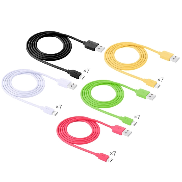 35 PCS Mixed Colors HAWEEL 1m High Speed 35 Cores Micro USB to USB Data Sync Charging Cable Kits For Galaxy, Huawei, Xiaomi, LG, HTC and other Smart Phones