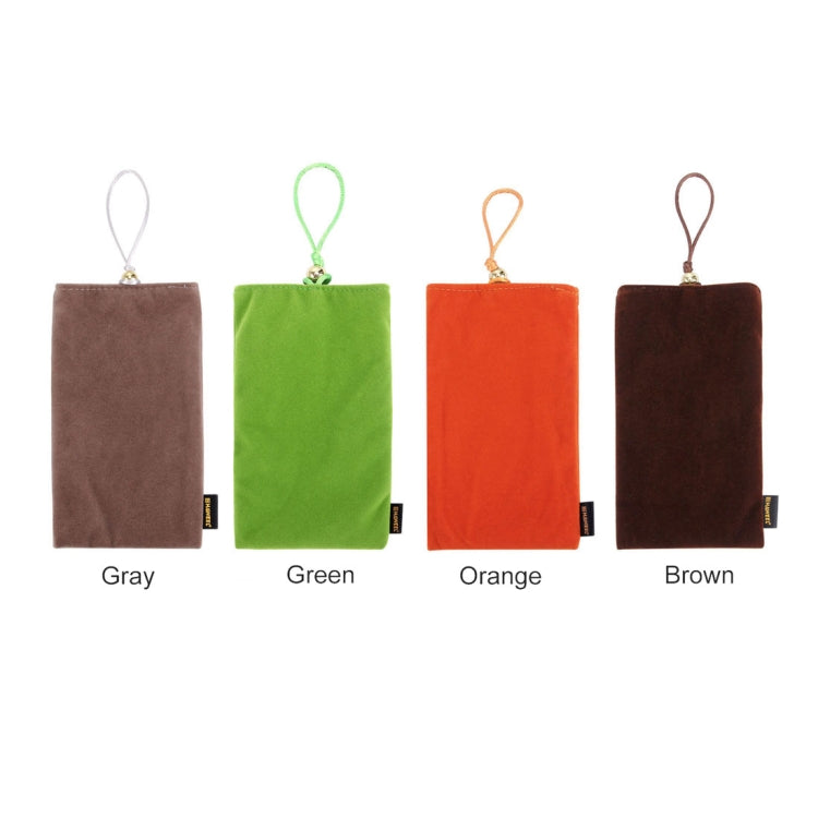 20 PCS Mixed Colors HAWEEL Soft Flannel Pouch Bag Kit with Candy Cans Package for up to 5.5 inch Screen Phone, Size: 18.5cm x 9cm