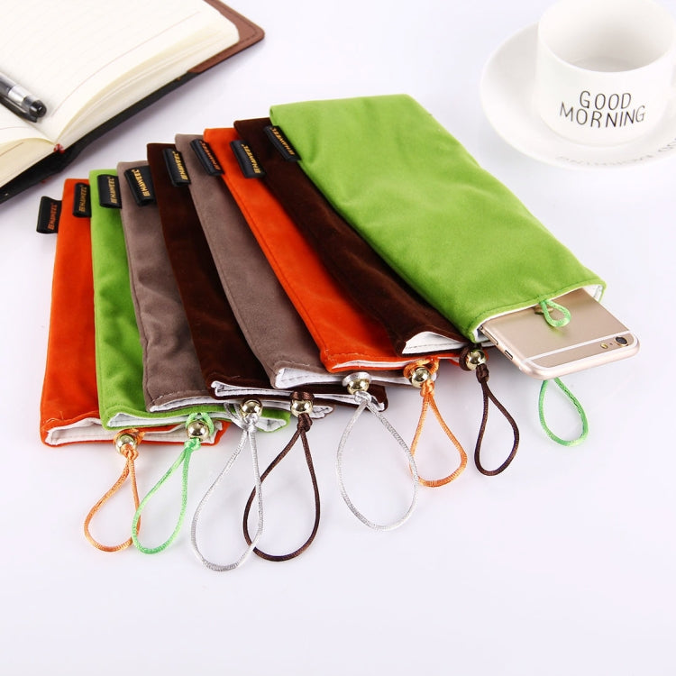 20 PCS Mixed Colors HAWEEL Soft Flannel Pouch Bag Kit with Candy Cans Package for up to 5.5 inch Screen Phone, Size: 18.5cm x 9cm