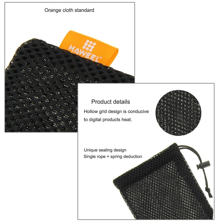 18 PCS Mixed Colors HAWEEL Nylon Mesh Pouch Bag Kit with Candy Cans Package for up to 5.5 inch Screen Phone, Size: 18.5cm x 9cm