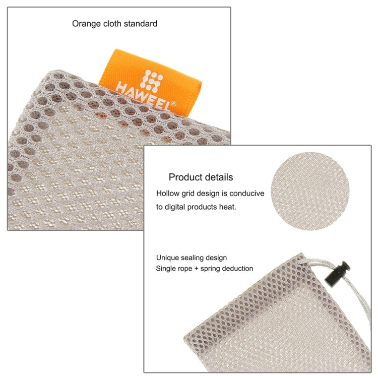 18 PCS Mixed Colors HAWEEL Nylon Mesh Pouch Bag Kit with Candy Cans Package for up to 5.5 inch Screen Phone, Size: 18.5cm x 9cm