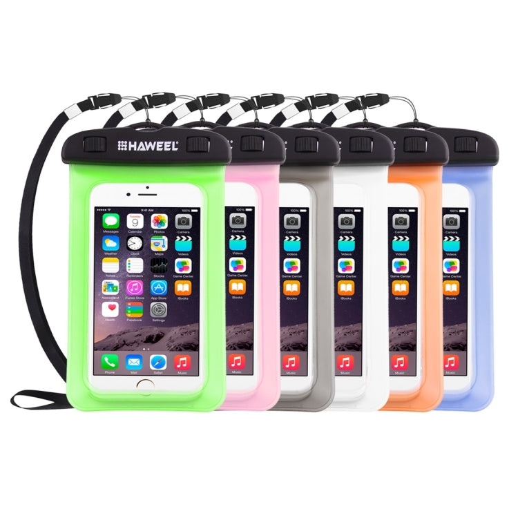 10 PCS Mixed Colors HAWEEL Transparent Universal Waterproof Bag Kit with Candy Cans Package for iPhone, Galaxy, Huawei, Xiaomi, LG, HTC and other smart phones