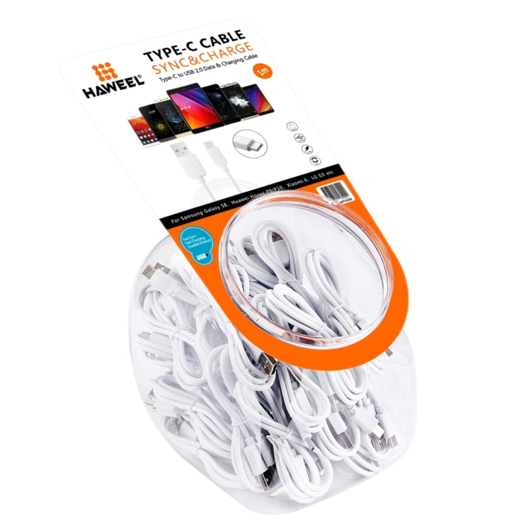 35 PCS 1m USB-C / Type-C to USB 2.0 Data & Charging Cable Kit with Candy Cans Package, For Galaxy S8 & S8 + / LG G6 / Huawei P10 & P10 Plus / Oneplus 5 / Xiaomi Mi6 & Max 2 /and other Smartphones