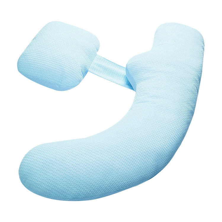 U Shape Pregnancy Comfortable Pillows Maternity Pregnant Waist Side Sleepers Back Cushion (Blue)