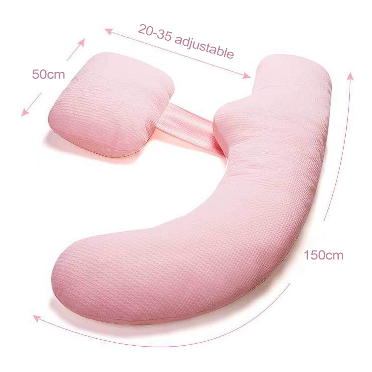 U Shape Pregnancy Comfortable Pillows Maternity Pregnant Waist Side Sleepers Back Cushion (Blue)