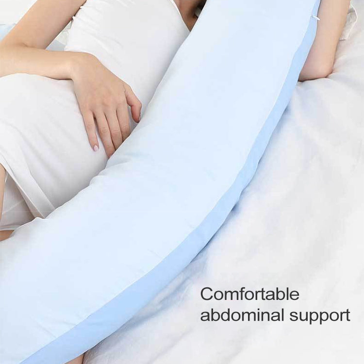 U Shape Pregnancy Comfortable Pillows Maternity Pregnant Waist Side Sleepers Back Cushion (Blue)