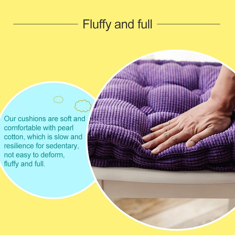 Thickened Round Computer Chair Cushion Floor Mat for Office Classroom Home, Size:48x48cm