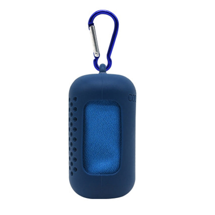 Portable Quick-drying Towel Sweat Absorption Sports Cold-skinned Compression Towel with Silicone Sheath, S, Size: 40x40cm