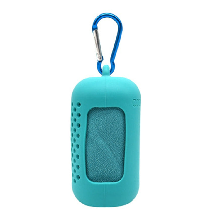 Portable Quick-drying Towel Sweat Absorption Sports Cold-skinned Compression Towel with Silicone Sheath, S, Size: 40x40cm