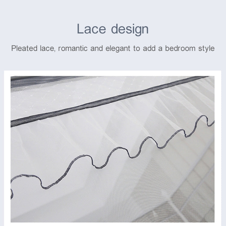 Square Ceiling Zipper Mosquito Net Encryption Zipper Three Door Defence Mosquito for 1.2m Bed