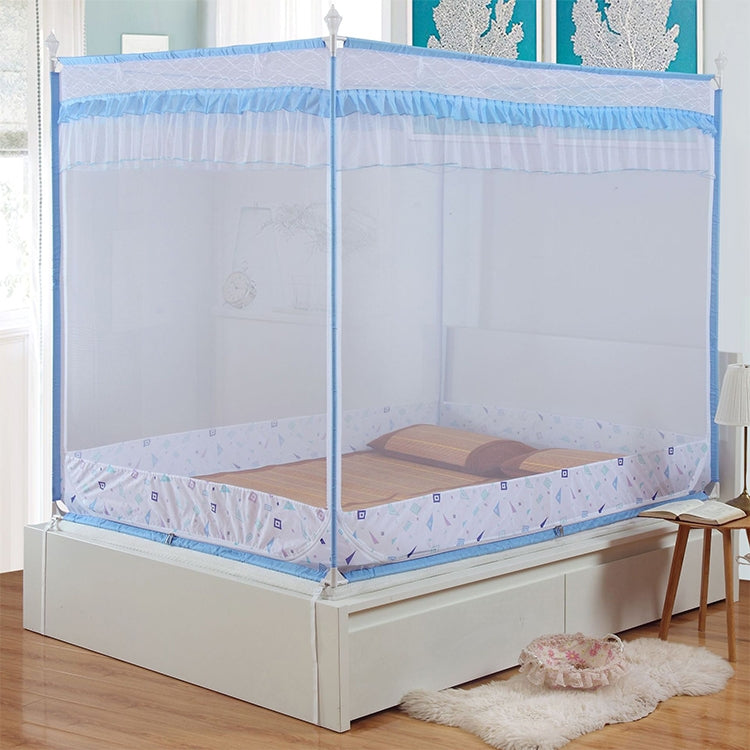 Square Ceiling Zipper Mosquito Net Encryption Zipper Three Door Defence Mosquito for 1.8m Bed
