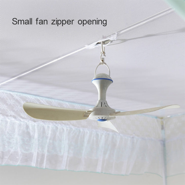 Square Ceiling Zipper Mosquito Net Encryption Zipper Three Door Stainless Steel Bracket Defence Mosquito for 1.8m Bed(Pink)