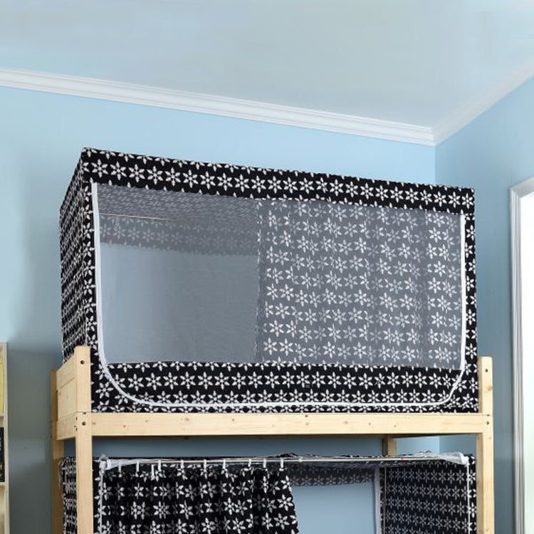 Students Dormitory Blackout Cloth Zipper Mosquito Net for 80cm Width Upper Berth