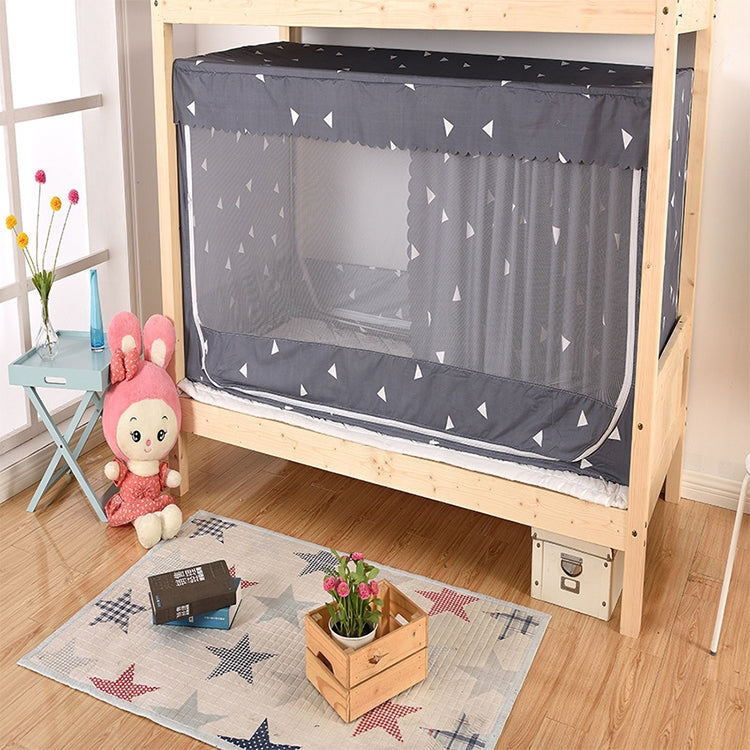 Students Dormitory Blackout Cloth Zipper Mosquito Net for 90cm Width Lower Berth