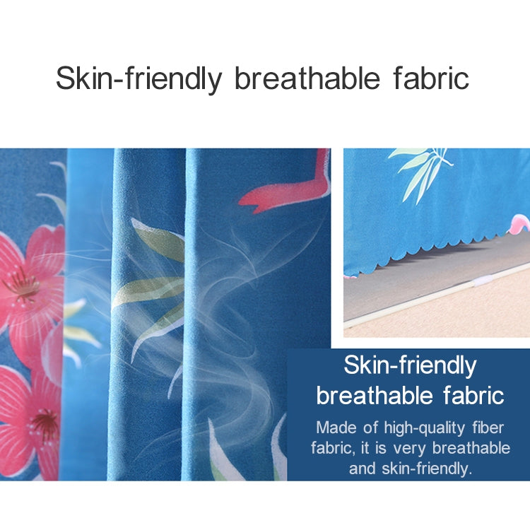 Square Ceiling Zipper Mosquito Net Encryption Zipper Three Door Defence Mosquito for 1.5m Bed with Anti-slip Rope