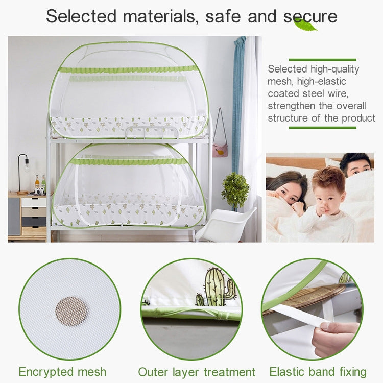 Student Dormitory Free Installation Yurt Mosquito Net Encryption Zipper Double Door Defence Mosquito for 150cm Width Lower Berth (Purple)